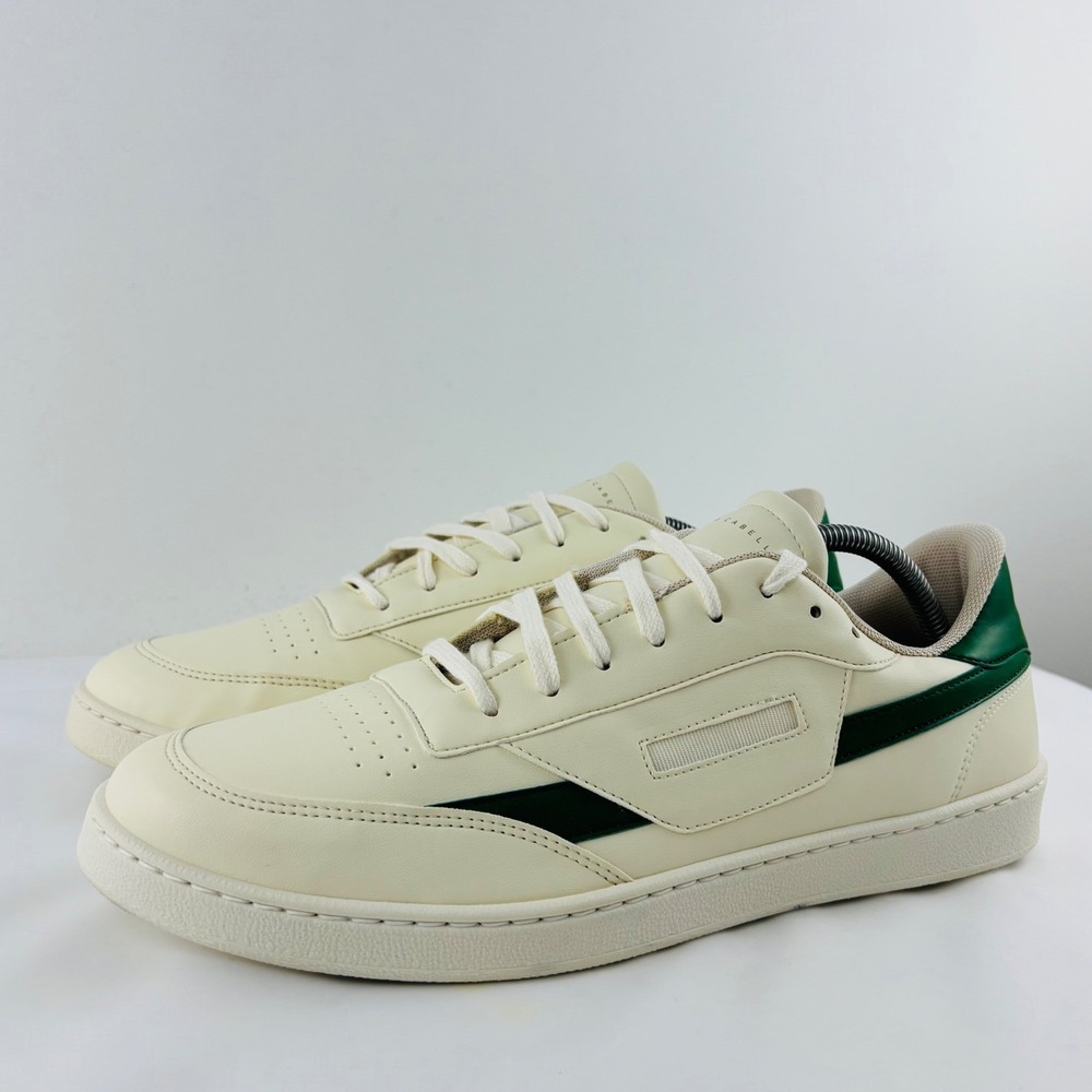 Oliver Cabell Low 1 Cream Forest Green Leather Sneakers Men Made in Italy 46